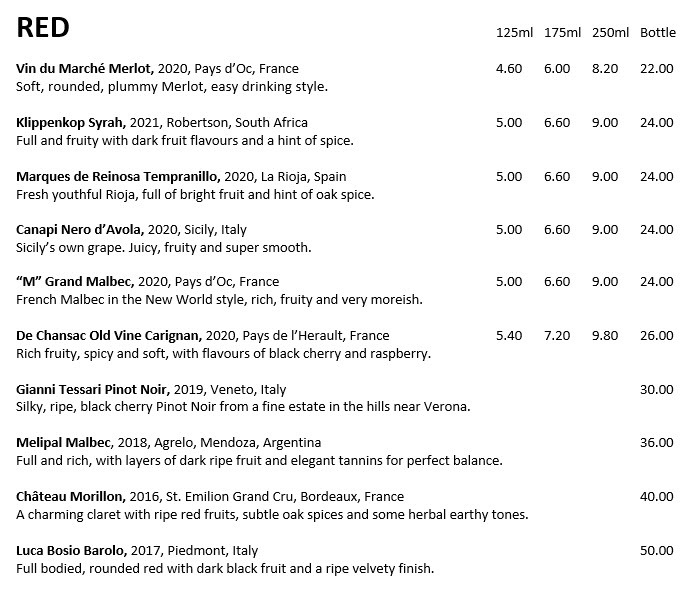 Red wines
