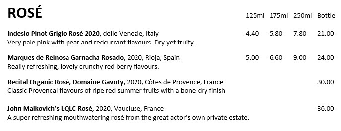 Rose wines